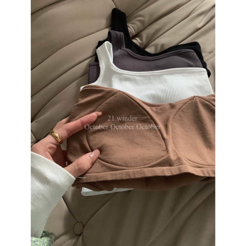 Áo Hai Dây Có Mút Đệm Ngực Thiết Kế Lưng Độc Đáo Thời Trang Quyến Rũ Cho Nữ