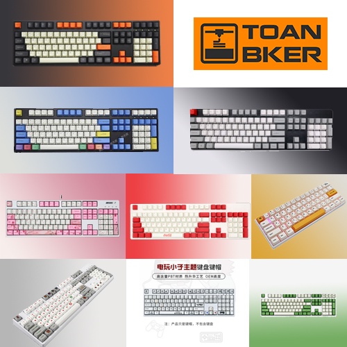 Keycap PBT [Rẻ nhất] chủ đề keycap carbon, keycaps cocacola, keycap phối màu, dày dặn