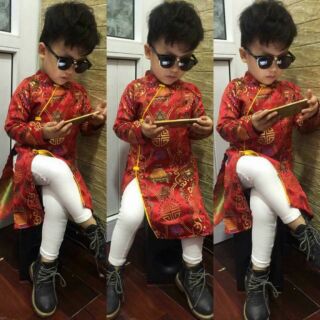 Áo dài gấm Thượng Hải sz1-6