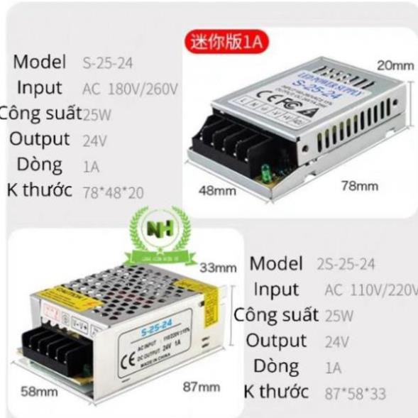 S Rẻ!! 220V- 24V Power Supply ( 1A, 3A, 5A, 10A, 15A, 20A, 30A ) Nguồn tổ ong 24V đủ dòng