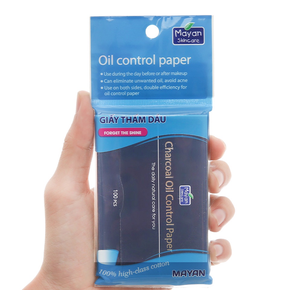 Giấy Thấm Dầu Mayan Làm Sạch Nhờn, Ngăn Ngừa Mụn Oil Control Paper (Gói 70-200 Tờ)