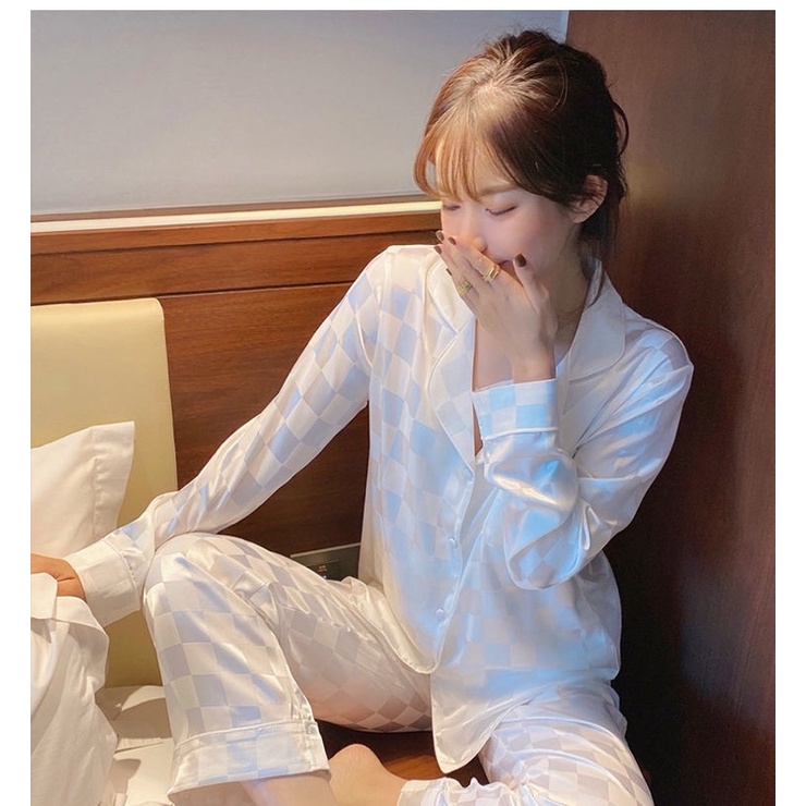 Bộ Pijama Lụa Ô Hàng Thiết Kế Cao Cấp Mặc Nhà Sang đẹp