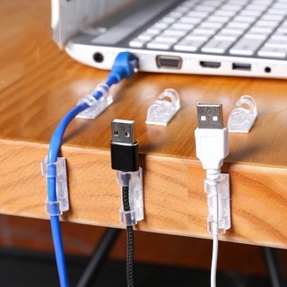 Vỉ 20 Nẹp Dán Tường Giữ Cố Định Dây Điện, Dây Mạng, Dây Máy Tính - Tiện Dụng Gia Đình - Văn Phòng. TakyHome 5733