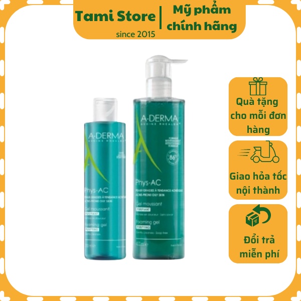 Sữa rửa mặt Aderma Tami Store CHÍNH HÃNG PHÁP - Aderma sữa rửa mặt dành cho da dầu, da mụn, da nhạy cảm