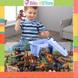 Đồ chơi thùng mô hình động vật 58 chi tiết đồ chơi con vật mô hình thú cho bé 057