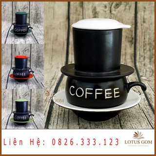 Bộ Phin Cafe Vintage Gốm Sứ Bát Tràng
