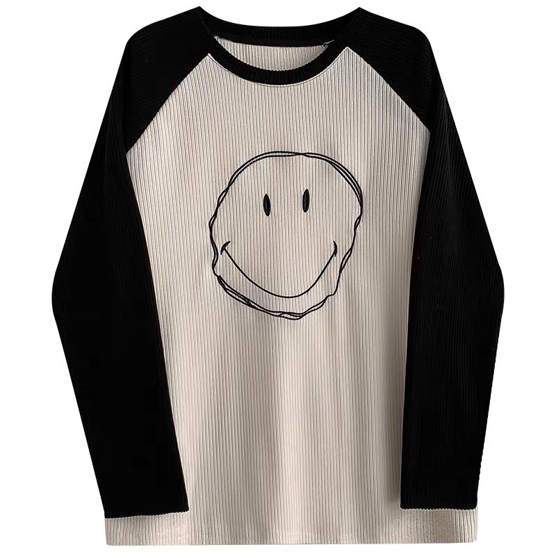 Áo thun mặt cười tay dài