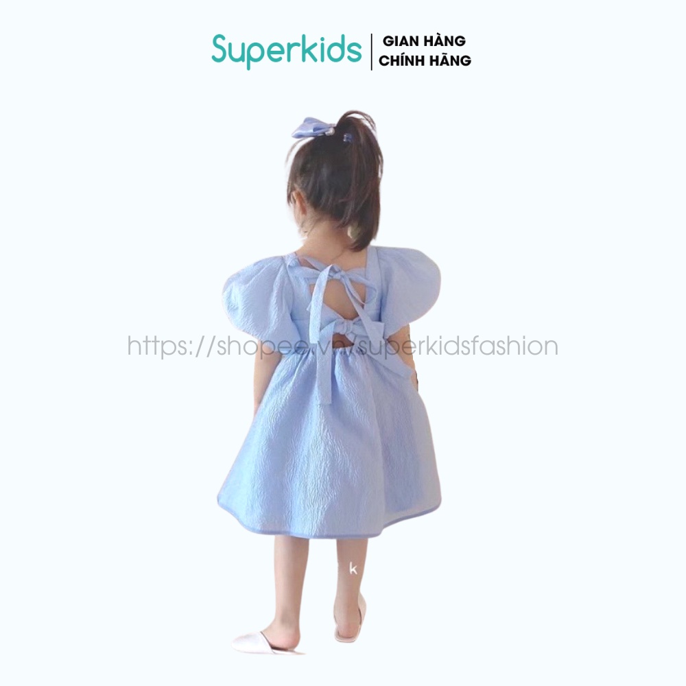Váy cho bé gái, Đầm đũi xốp tiểu thư 8-22kg QATE785