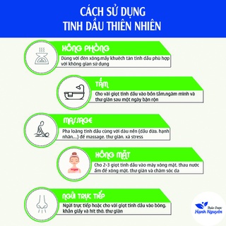 Tinh dầu thiên nhiên nguyên chất lọ 10ml, thơm phòng, đuổi muỗi, xông mặt, massage - Thảo dược Hạnh Nguyên