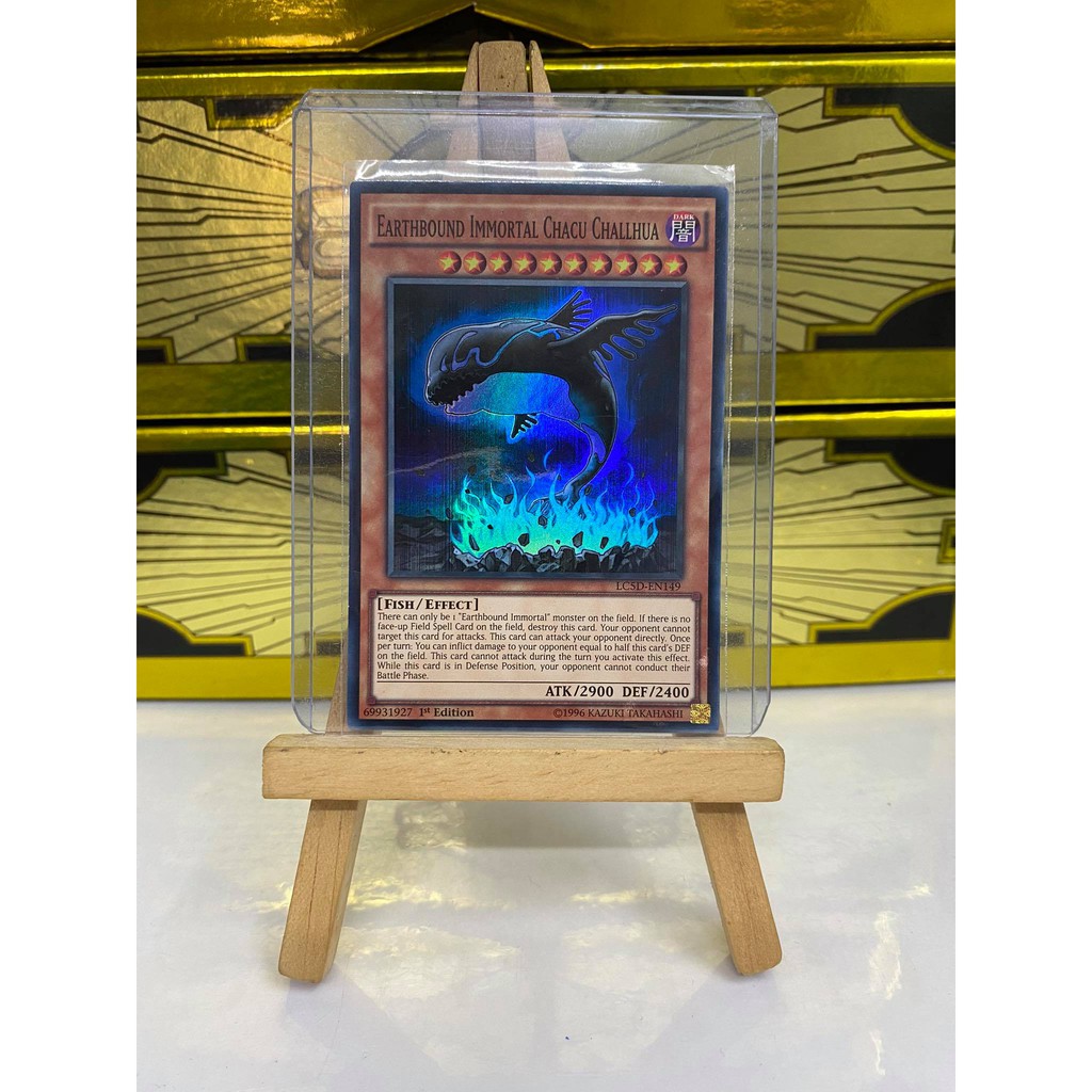 [ Dưa Hấu Yugioh ] Lá bài thẻ bài Thần Cá Earthbound Immortal Chacu Challhua - Super Rare - Tặng bọc bài nhựa bảo quản