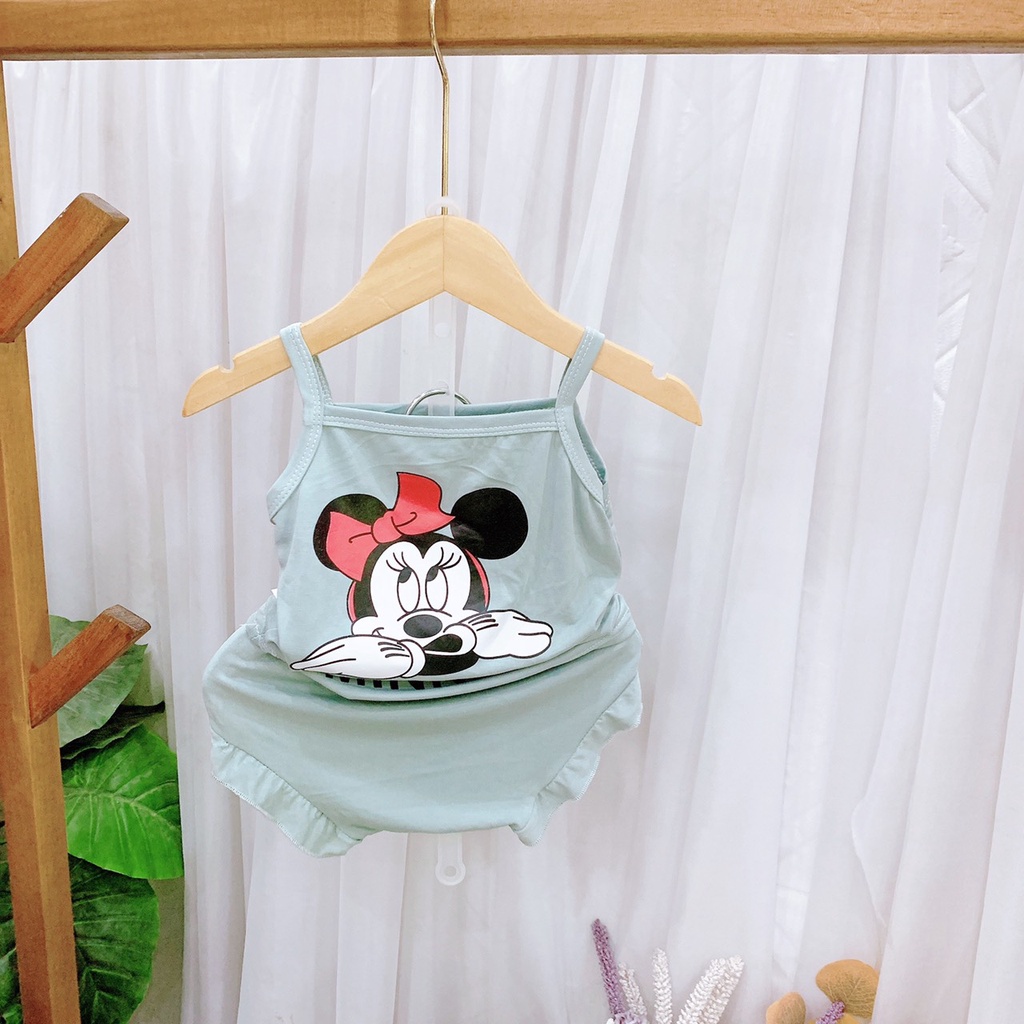 Bộ 2 dây cotton cho bé gái 8-18kg, nhiều màu lựa chọn - 𝐁𝐎𝟔𝟔