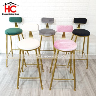 Ghế Bar Makeup Chân Inox Mạ Vàng Sang Trọng - Hàng Săn Sale