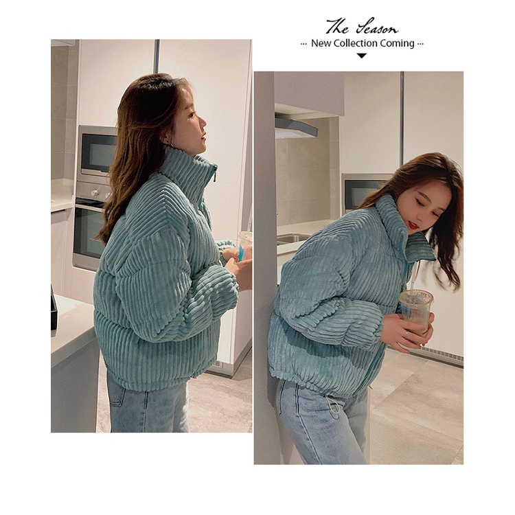 {Mộc Lan Order} Áo khoác nhung trần bông phong cách hàn quôc cho bạn nữ | BigBuy360 - bigbuy360.vn