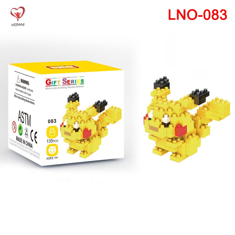 Bộ Đồ Chơi Xếp Hình Pokemon Bằng Nhựa Cho Bé