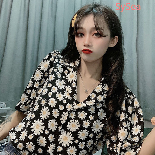 Áo sơ mi voan dáng rộng ngắn tay phong cách hè có cỡ lớn dành cho nữ