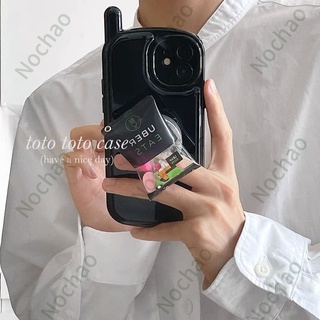 Ốp Điện Thoại Kèm Túi Đựng Màu Kẹo Kiểu Retro Cho Iphone 14 promax 14pro 12 / 13Promax 11