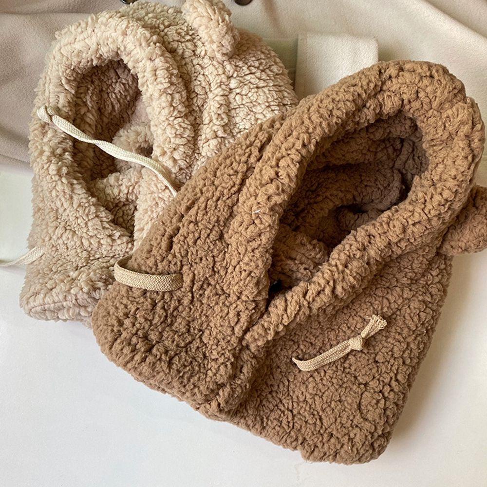 Nón Lông Giữ Ấm Tai Họa Tiết Hoạt Hình Bảo Vệ Tai Cho Nữ