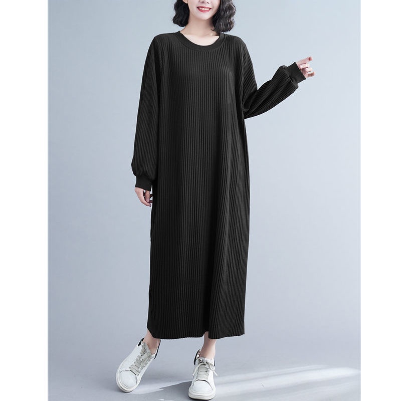 Đầm Dài Dáng Rộng Co Giãn Size Lớn Mẫu Mới 2022 Thời Trang Mùa Xuân Cho Nữ