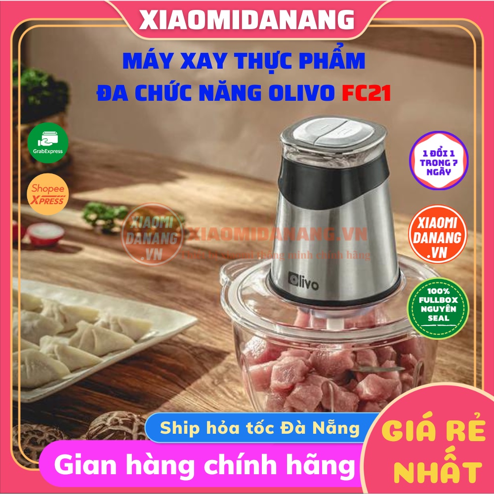 Máy Xay Thịt Thực Phẩm Đa Năng OLIVO FC21 Chính Hãng - BH 24 Tháng Dung Tích 2.1L - Công Suất 500W - Thương Hiệu Mỹ