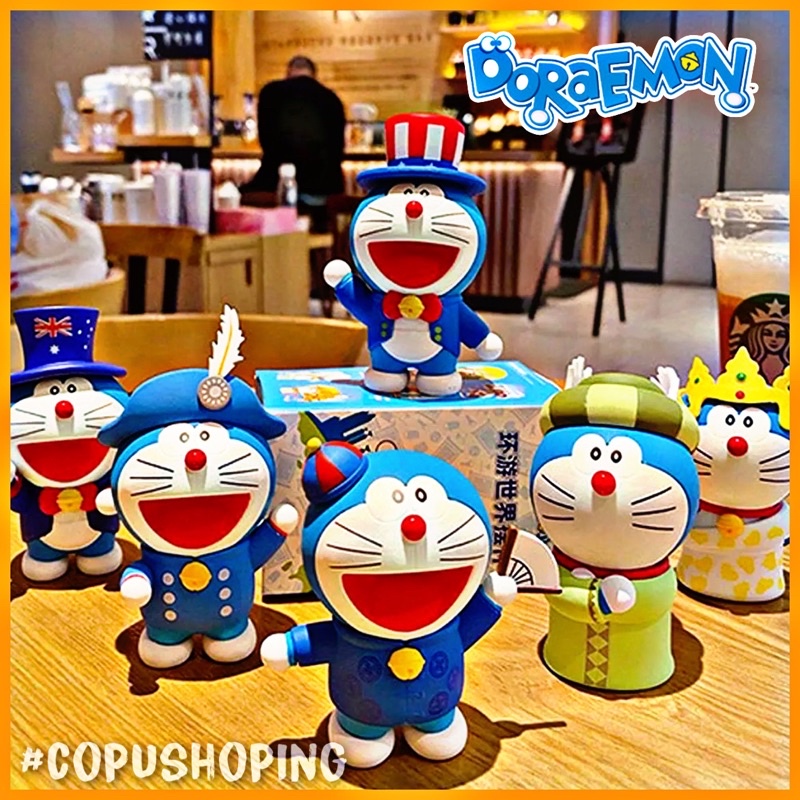 Mô hình Doraemon Chú mèo máy thông minh phiên bản vòng quanh thế giới