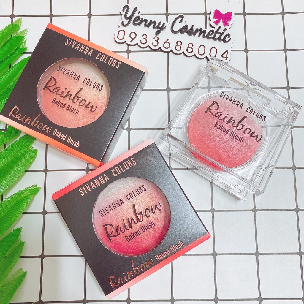 Má Hồng Sivanna Colors Rainbow Baked Blush HF370