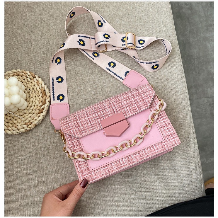 Túi đeo chéo nữ mini phối màu Fashion & Bag 90202 | BigBuy360 - bigbuy360.vn