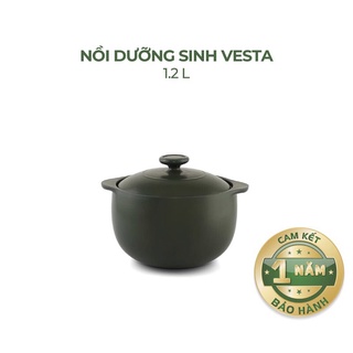 Nồi Minh Long DƯỠNG SINH Vesta 1.2L dùng cho Bếp Ga, Hồng Ngoại có nắp đậy thích hợp kho cá, hầm cháo