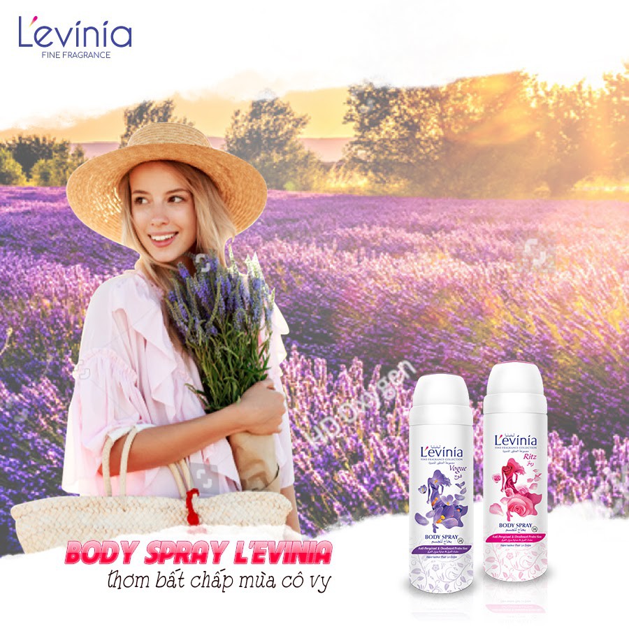Xịt toàn thân L'evinia 200ml nhập khẩu Malaysia