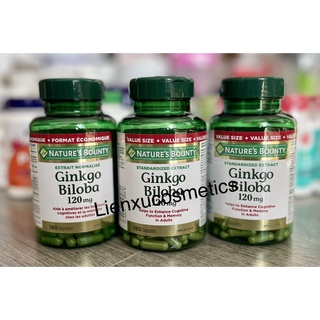 Viên uống bổ não Gingko Biloba Nature's Boubty 120mg, hộp 180v. HSD 2025