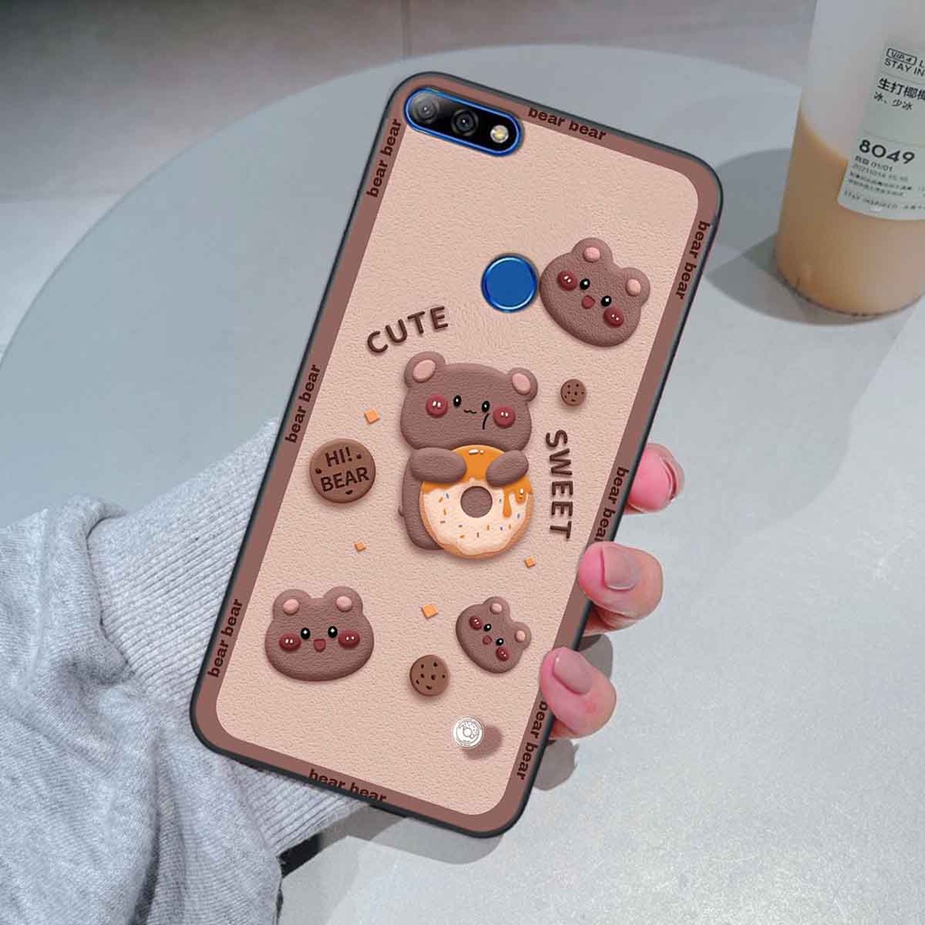 Ốp Huawei Y7 Prime 2018 / Y7 Pro 2018 bear brick, gấu đáng yêu, dễ thương