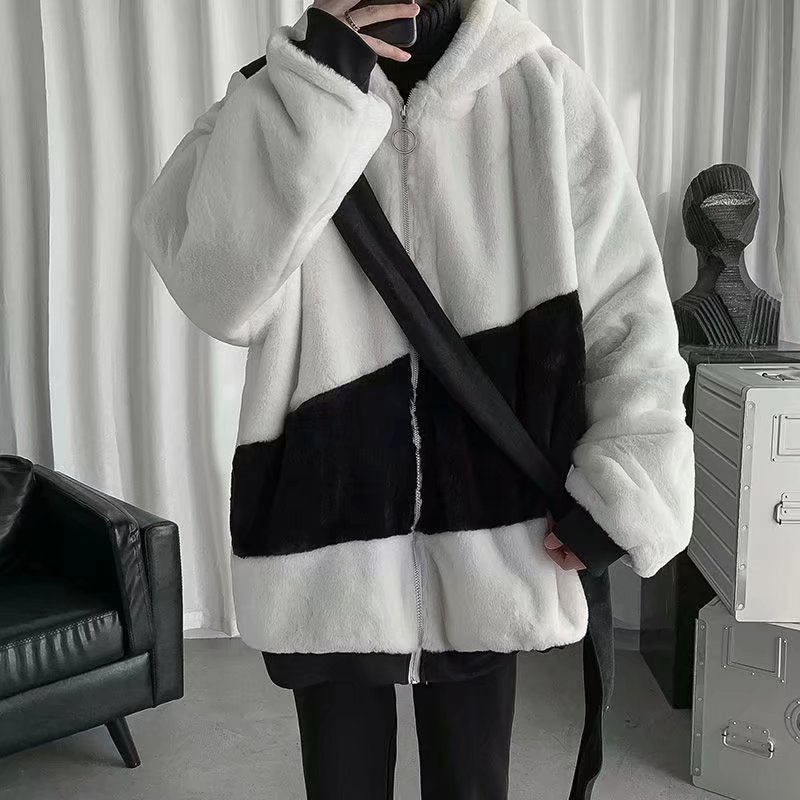 Áo Khoác Lông Cừu Dáng Rộng Thời Trang Cho Nam