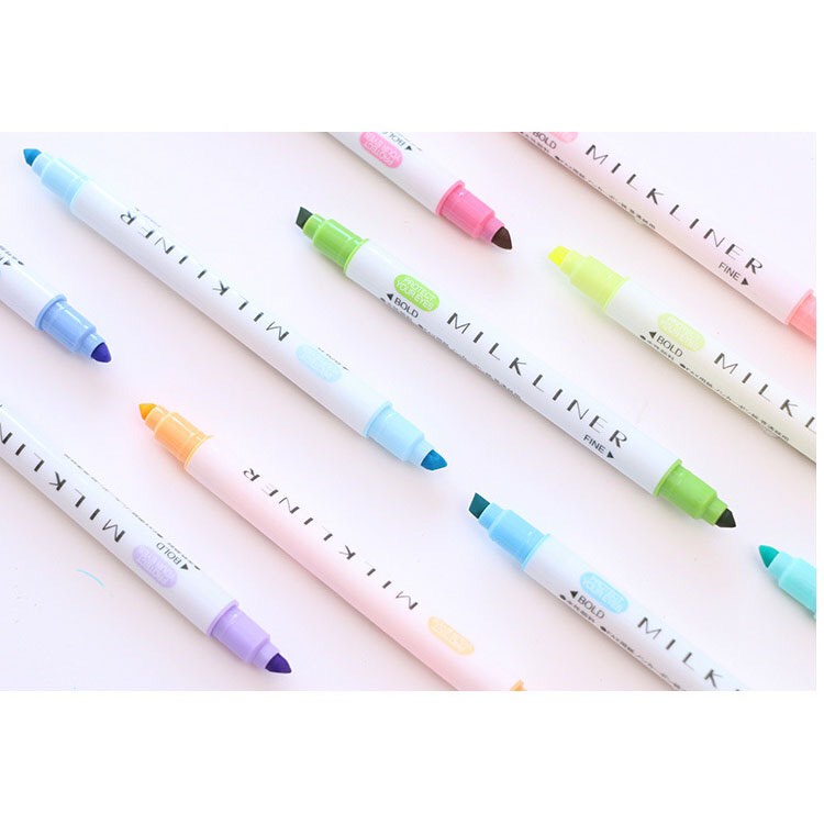 Bút Nhớ Dòng Nhiều Màu Milkliner, Bút Highlight Dạ Quang Pastel