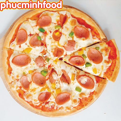 Pizza hải sản, pizza bò bầm, pizza xúc xích Lacusina size 17cm 1 bịch 1 cái