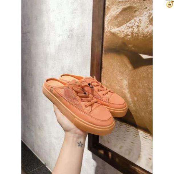 Xả Hót- Tu(ẢNH THẬT) Giày Sục Thể Thao Nữ Màu Cam Pha Lưới Mềm Êm Xịn - ˇ > HOT