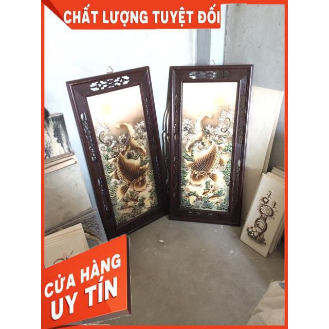 Giá hủy diệt -  Tranh cá chép đắp nổi Bát Tràng