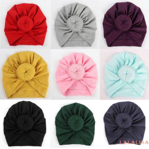 Mũ Turban Cotton Pha Mềm Mại Dễ Thương Cho Bé Trai / Gái