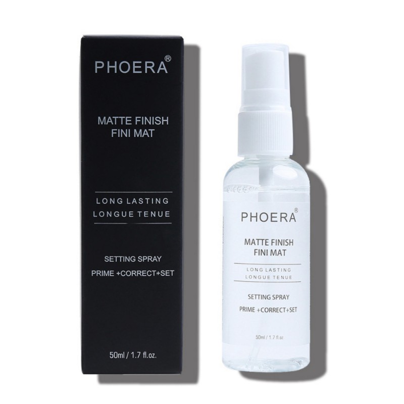 Dung dịch xịt cố định lớp trang điểm Phoera trong suốt kiềm dầu và dưỡng ẩm 50ml