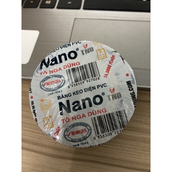 Băng keo điện Nano Tô nga dũng 20y đen, trắng