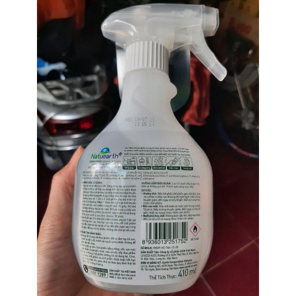 Chai Xịt Diệt Khuẩn Natuearth 410ml