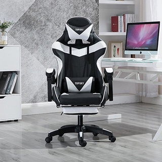 Ghế Gaming, Ngồi Chơi Game, Ghế Xoay Văn Phòng Kèm Gối Massage -TOPSKY