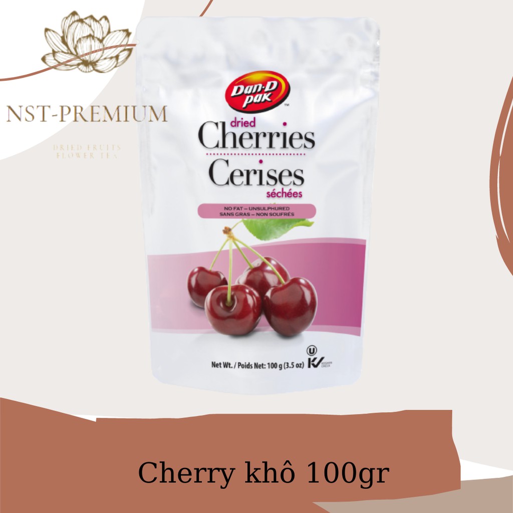 Cherries khô 100g Anh đào khô nhập khẩu Mỹ Dan D Pak