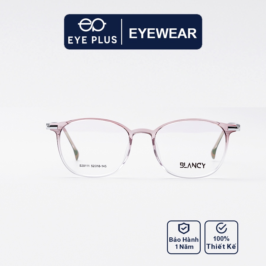 Gọng kính mắt cận nam nữ thời trang EYE PLUS dáng tròn bầu CC1 Blancy-20111