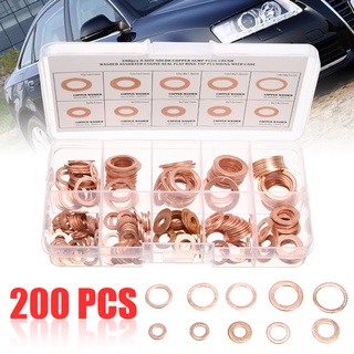 Set 200 Vòng Đệm Bằng Đồng Cho Bình Nhiên Liệu ☆Tạp Dề Làm Việc Xinh Xắn Chất Lượng