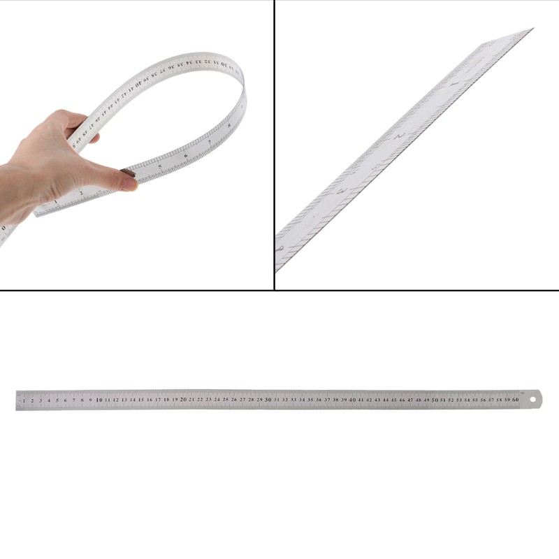 Thước Đo Hai Mặt Bằng Thép Không Gỉ 60cm