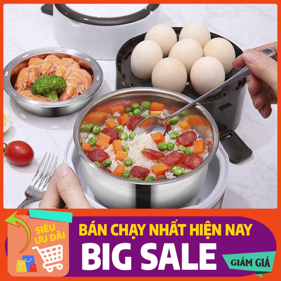 [FREE SHIP] Hộp Cơm Giữ Nhiệt 3 Tầng Hâm Nóng Thức Ăn Cắm Điện Bằng Inox Star Hot Lunch Box