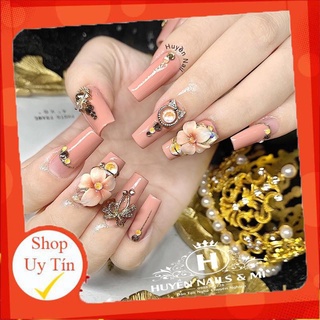 Hoa bột nail gắn móng tay |Hoa đào mai( set 2 bông/10 bông )