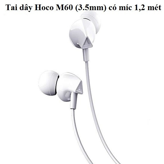 [FREESHIP] TAI NGHE ĐIỆN THOẠI 3.5MM HOCO M60 CÓ MÍC - Nhạc Hay - Giá Tốt - PHỤ KIỆN CÔNG NGHỆ HÀ NỘI - 17001