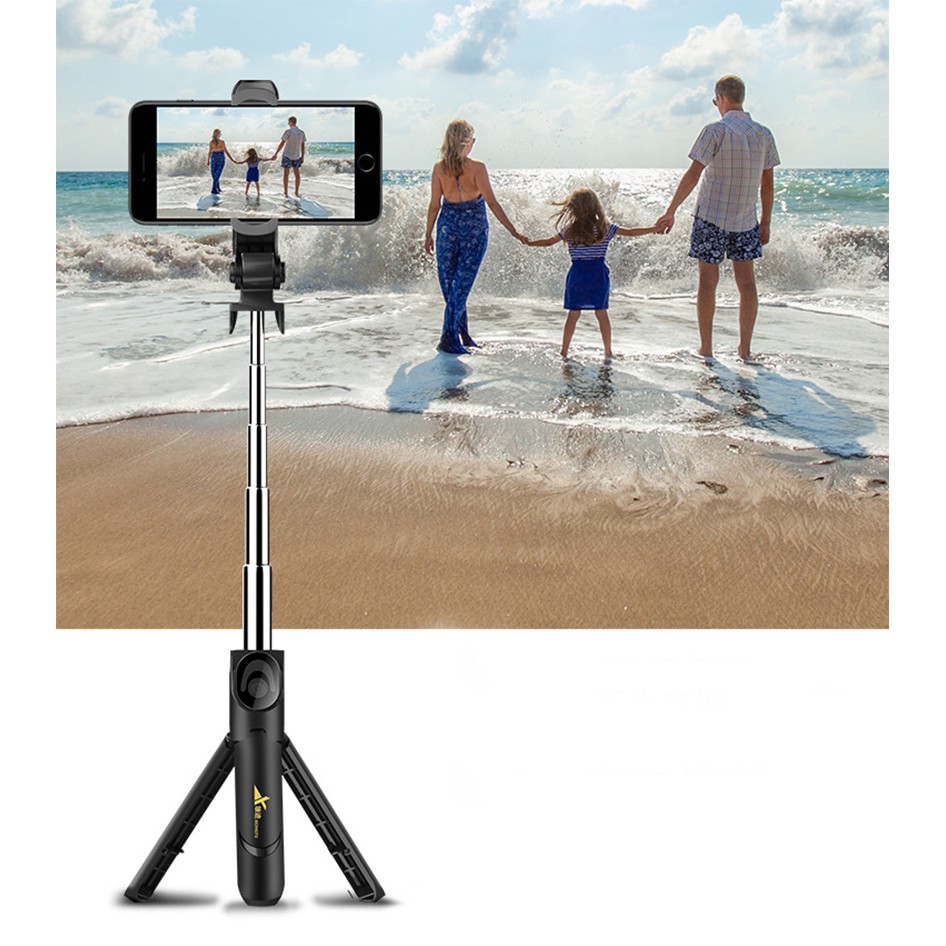 ☍℗Gậy tự sướng bluetooth kiêm giá đỡ 3 chân hỗ trợ điều khiển từ xa cao cấp | BigBuy360 - bigbuy360.vn