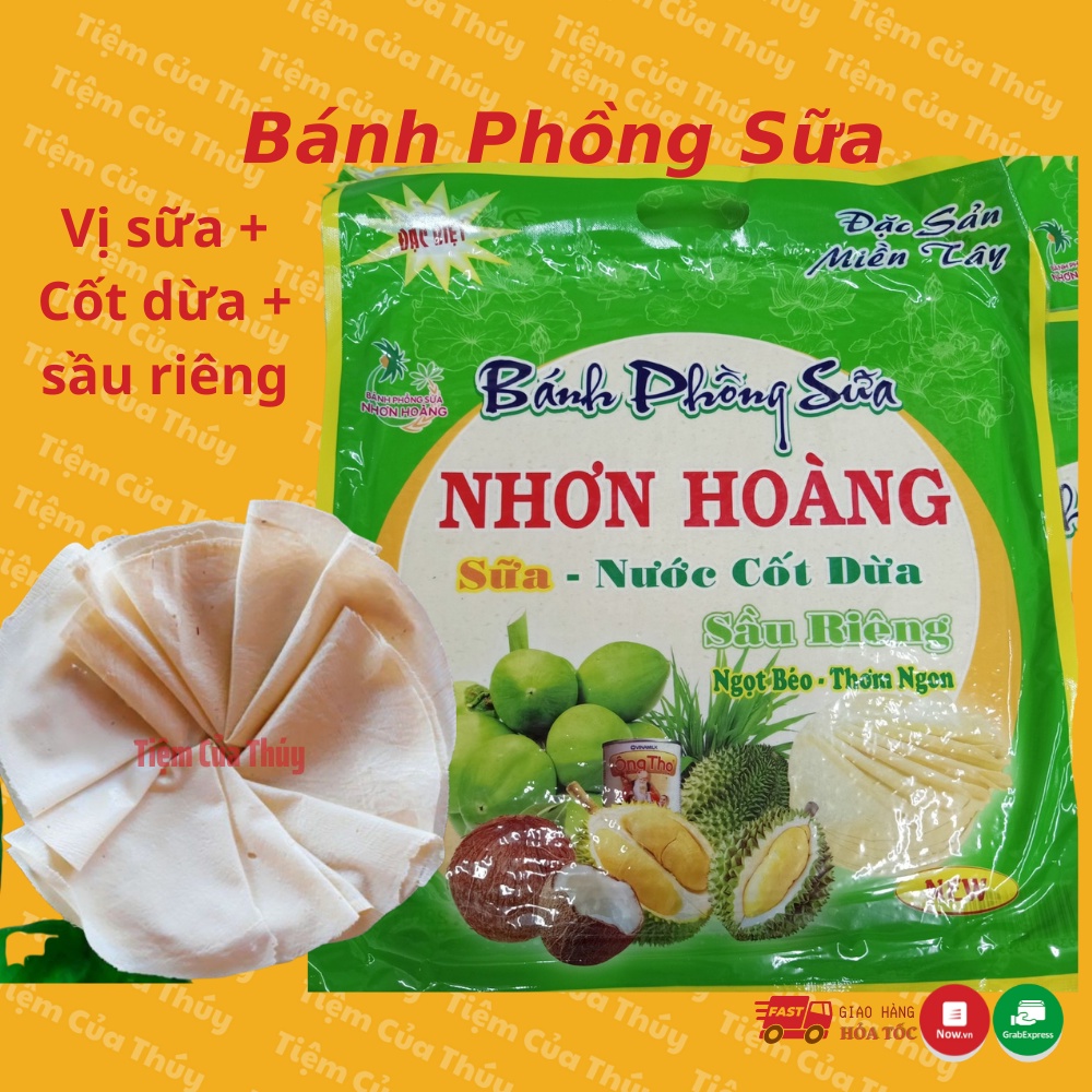 Bánh phồng sữa miền tây bánh tráng sữa vị sữa dừa sầu riêng thơm ngon