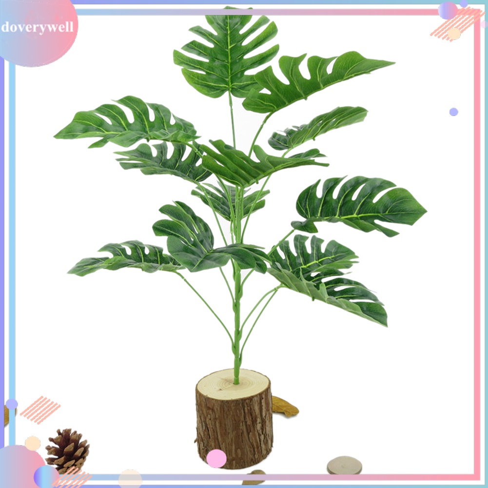 12 Nhánh Lá Monstera Nhân Tạo Trang Trí Bàn Tiệc